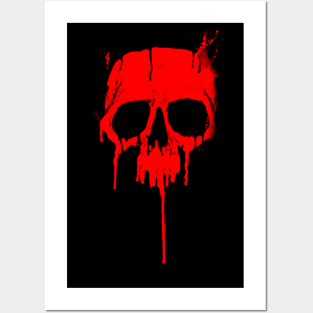 Classic Metal Graffiti Skull - Dripping Paint product Posters and Art